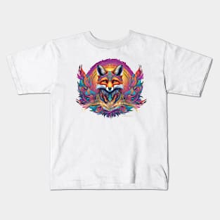 Tribal Fox Majestic Powerful Design Kids T-Shirt